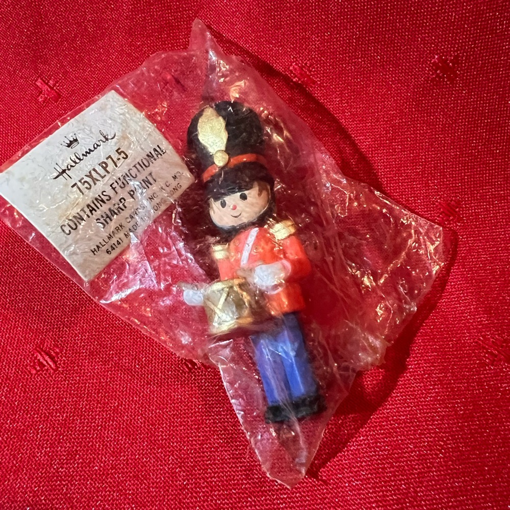 Hallmark Nutcracker Soldier Ornament pin in Red and Blue